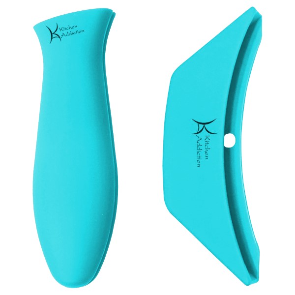 Silicone Hot Handle Holder and Assist Combo by Kitchen Addiction - Turquoise